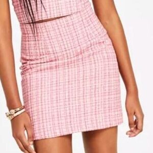 Gorgeous GUESS Women's Pink Mini Emma Tweed Skirt Brand New From Macys